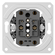 Double socket mechanism without grounding (without cover)