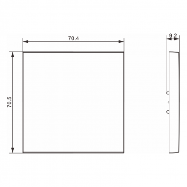 2 Gang cover matt black