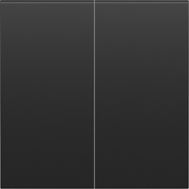 2 Gang cover matt black