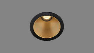 Fixed downlight APOLLO black/gold