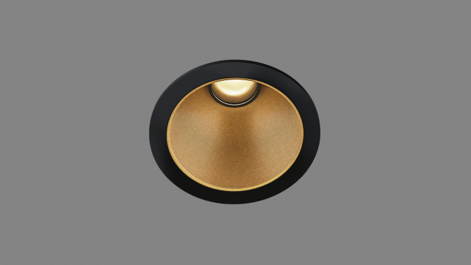 Fixed downlight APOLLO black/gold