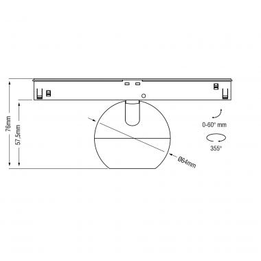 Track adjustable fixture Space Drop Q1 XS traccia 48v white/gold