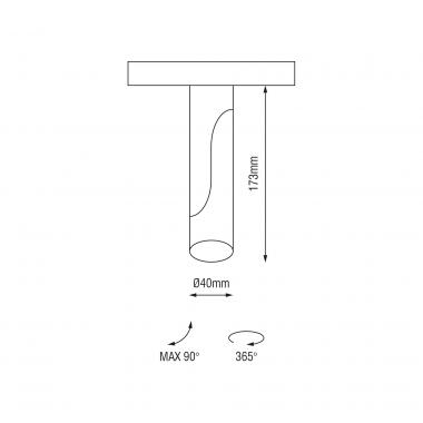 Track adjustable fixture Tokyo-Q1 XS 48v white/copper