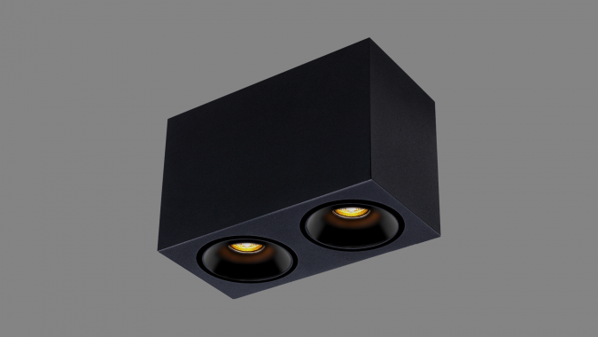 Surface fixture Fortuna S black/gloss black