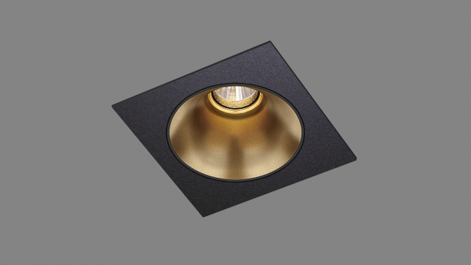 Recessed fixed spot LED Radiant QS black/gold