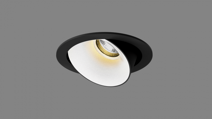 Recessed adjustable spot Nautilus Round S black/white