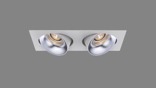 Recessed adjustable spot Nautilus Twin S white/silver