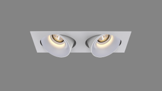 Recessed adjustable spot Nautilus Twin S white/white