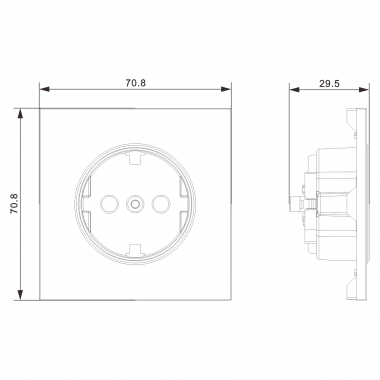Socket schiko cover matt titan