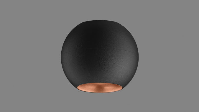 Surface fixture Space Drop M plafone black/copper