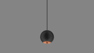 Pendant luminaire Space Drop M Pe-In black/copper