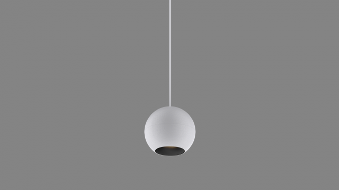 Pendant luminaire Space Drop M Pe-In white/black