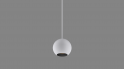 Pendant luminaire Space Drop M Pe-In white/black