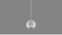 Pendant luminaire Space Drop M Pe-In white/gold