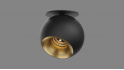 Recessed adjustable spot Space Drop S tutto-incasatto black/gold