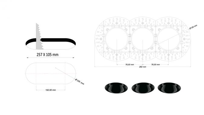 Recessed fixed spot KRAKEN M60.1/TL60.1 gold